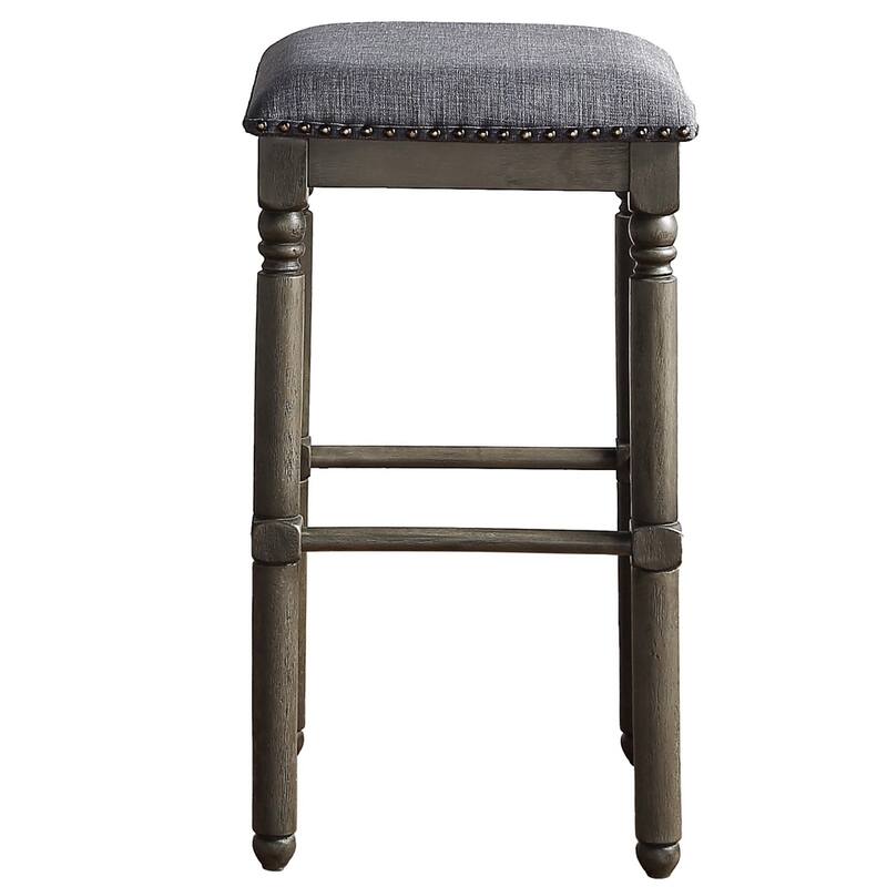 Wood Upholstered Bar Stools,Set of 2