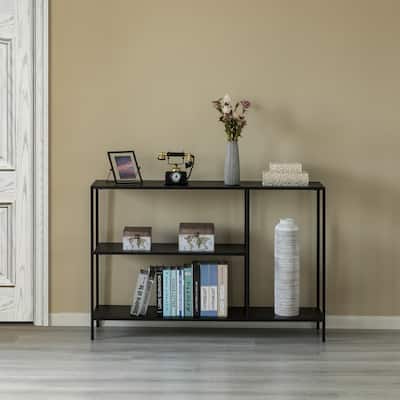 Modern Display Metal Console Table with Open Shelfs, for Dining