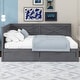 preview thumbnail 3 of 13, Twin Platform Daybed with 2 Drawers, Wood Daybed Grey