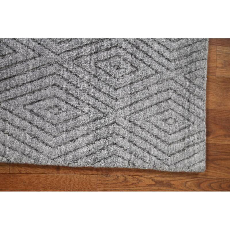 Diamond Pattern Gabbeh Contemporary Wool Area Rug Handmade - 5'4" x 7'7"