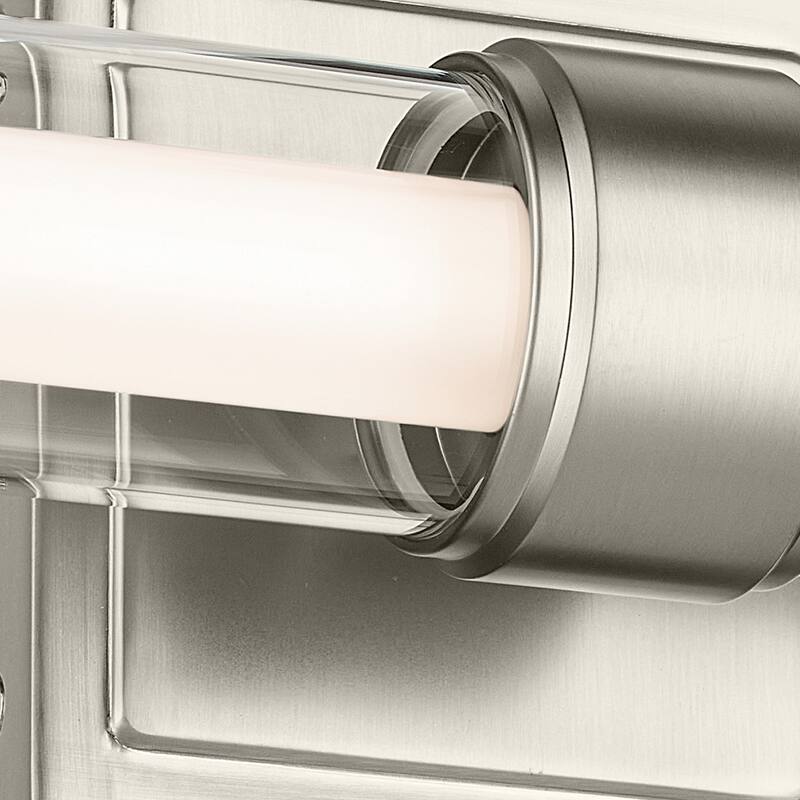 Kichler Lighting Laurene 18.5" Linear Bath Bar Small LED with Clear Glass in Brushed Nickel