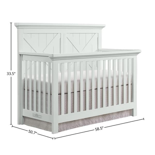 Tahoe Youth 59" Wide Convertible Crib, Sea Shell