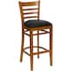 Option Black Vinyl Seat/ Cherry Wood Frame