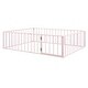 preview thumbnail 6 of 8, Pink Queen Size Metal Floor Bed Frame with Fence and Door for Kids, Boys and Girls, Bedroom