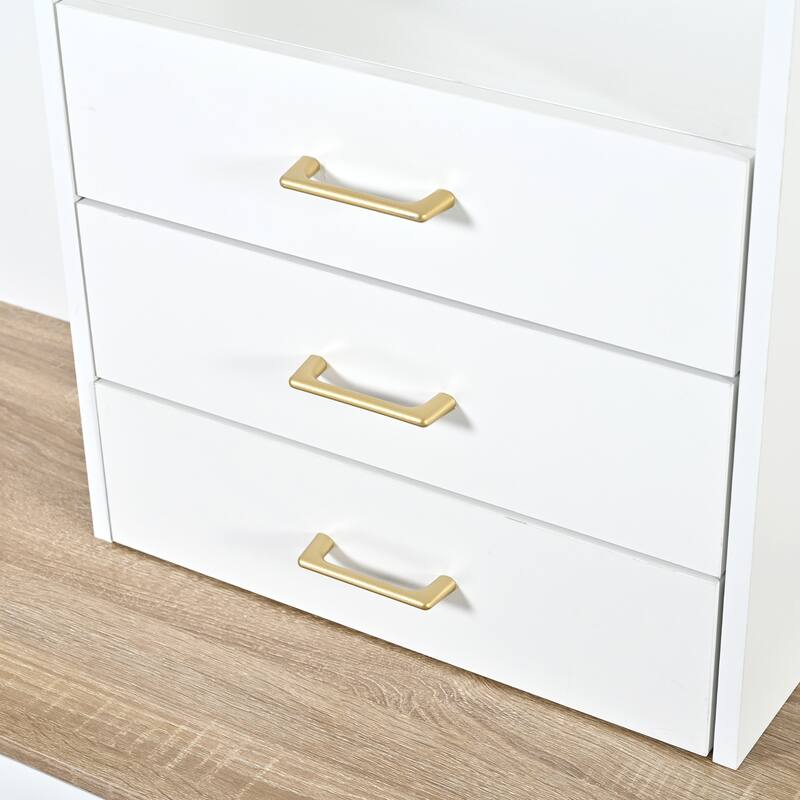 75" Entryway Hall Tree with Bench 5-in-1 Modern Storage Bench with Coat Rack, 6 Drawers, Cabinets & Shelves for Hallway, Mudroom