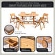 preview thumbnail 5 of 16, Cambridge Casual Miami 7-Piece Teak Folding Outdoor Dining Set With Sunbrella Seatpad