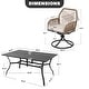 preview thumbnail 4 of 71, Nuu Garden Rattan Metal Patio Dining Set with Umbrella Hole, Zippered Cushions
