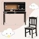 preview thumbnail 28 of 34, Costway Kids Desk & Chair Set Study Writing Desk w/ Hutch & - See details
