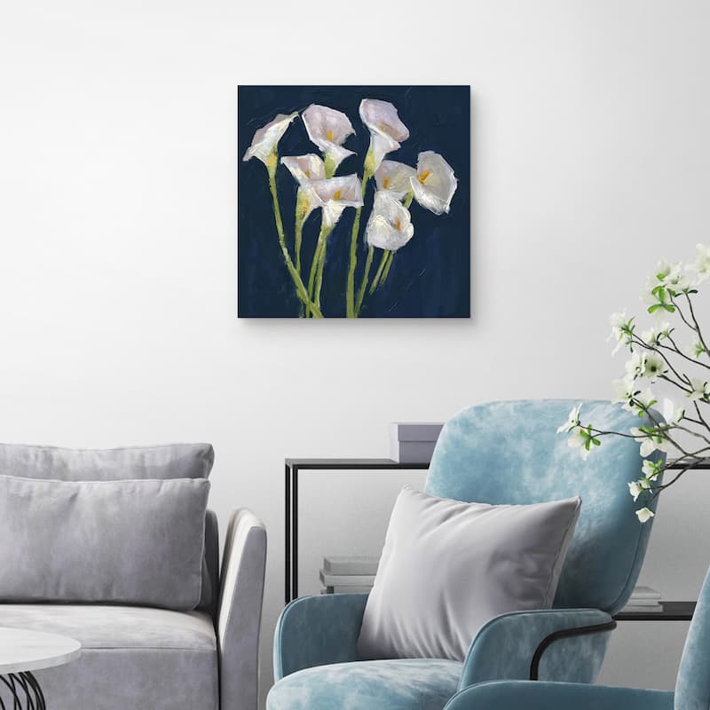 Callas on Blue by Studio Arts Canvas Art Print