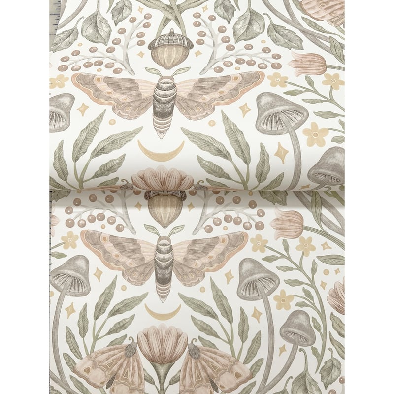 Chesapeake Mystic Moth Blush Forest Magic Wallpaper