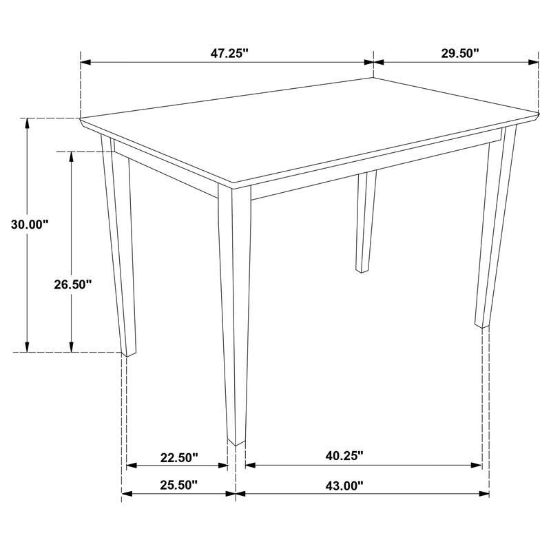 Gomez 5-piece Cappuccino Rectangular Dining Table Set