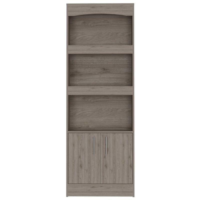 FM Furniture Durango Bookcase, Three Shelves, and Double Door Cabinet