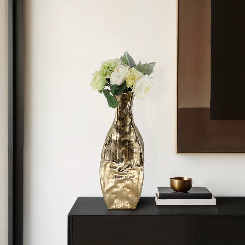 Aluminum Decorative Vase Minimalist Geometric Sculptural Modern Accent