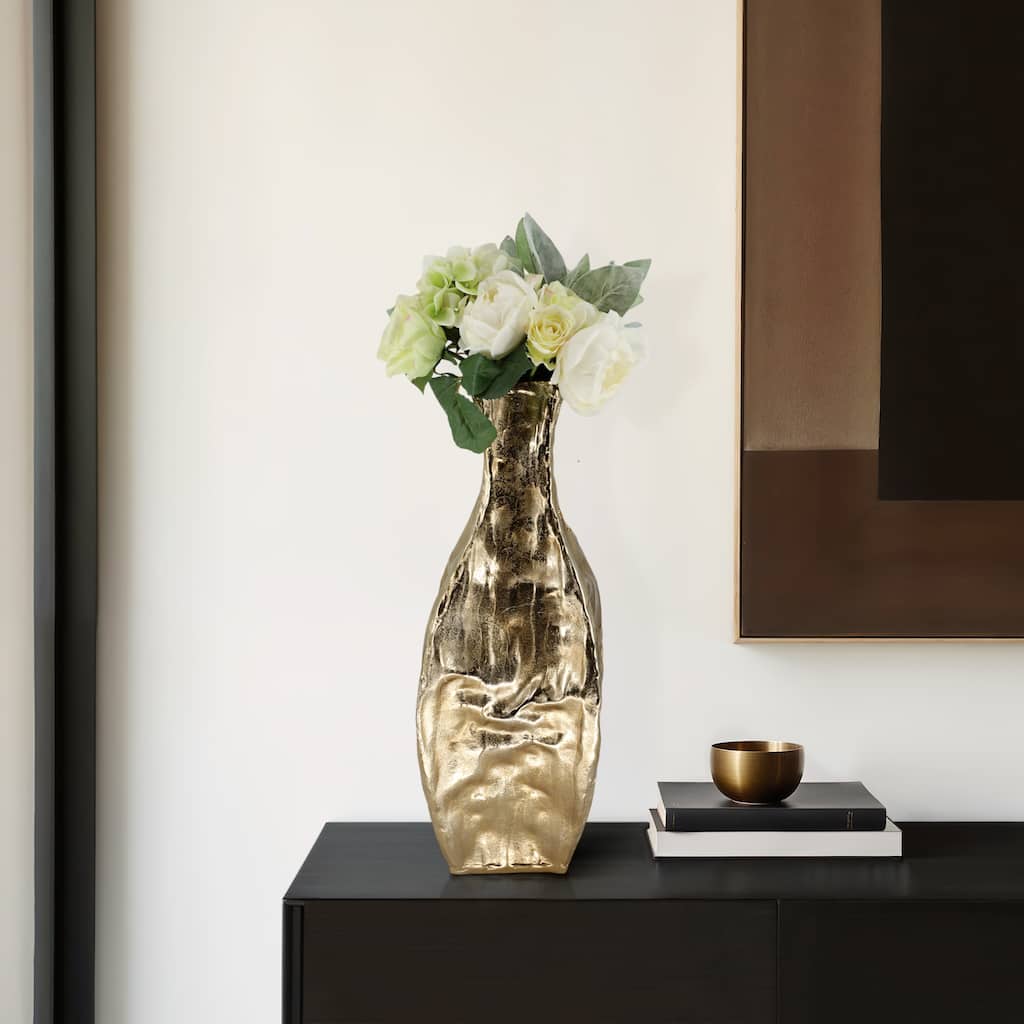 Aluminum Decorative Vase Minimalist Geometric Sculptural Modern Accent
