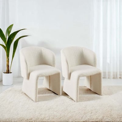 Modern Accent Chair White Single Sofa Chair-2PC