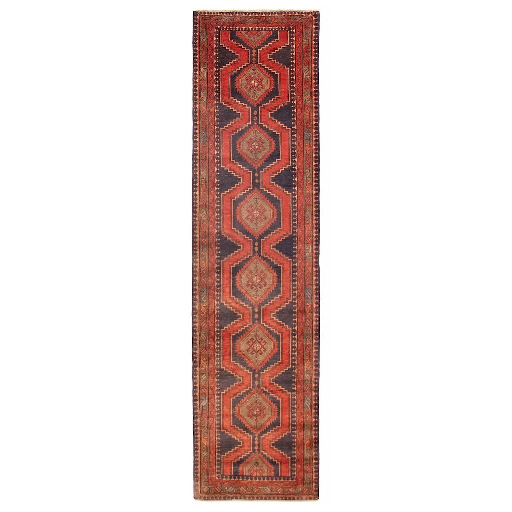 ECARPETGALLERY Hand-knotted Konya Anatolian Red Wool Rug - 3'1 x 12'6