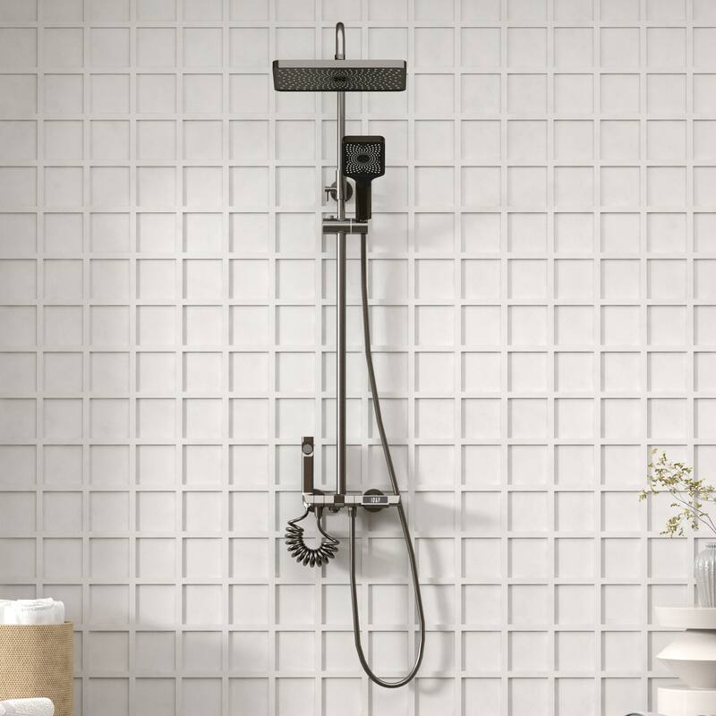 Thermostatic Shower System, Digital Display Bathroom Shower Faucet Set