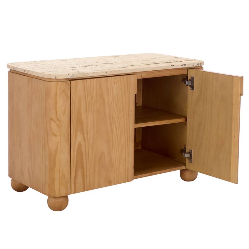 SAFAVIEH Couture Giuletta Travertine Top Chest - 34"W x 18"D x 24"H
