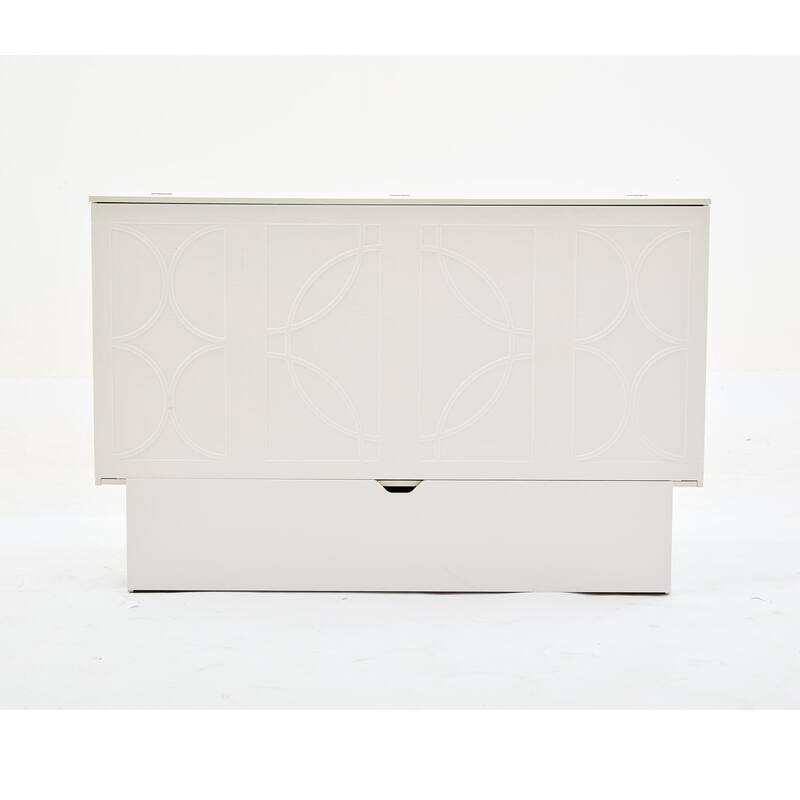 Murphy Bed Folding Cabinet Bed with Mattress, Drawers, Set of Sockets & USB Ports