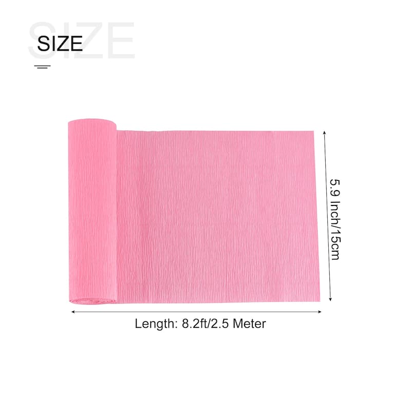 Crepe Paper Roll Crepe Paper Decoration 8.2ft Long 5.9 Inch Wide - Pink