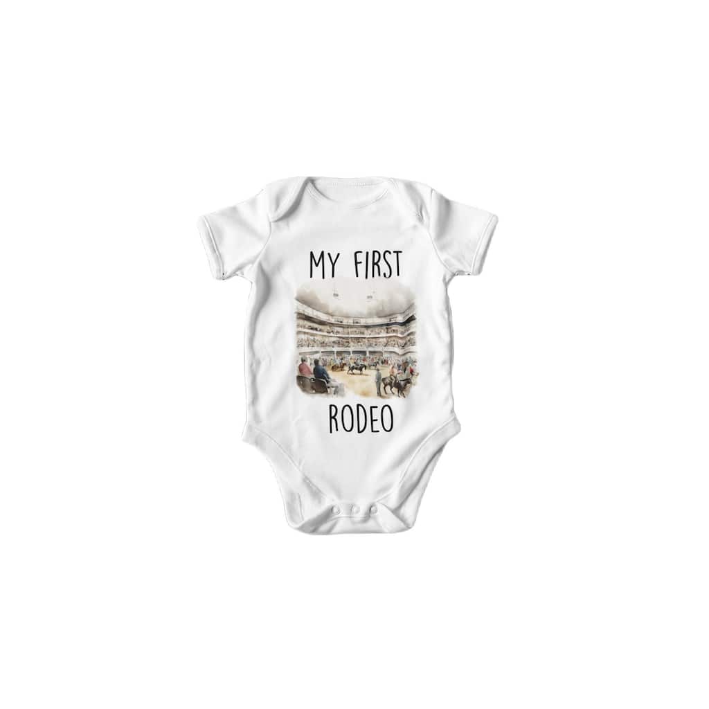 Rodeo First - Baby Boy Girl Clothes Infant Bodysuit Funny Cute Newborn