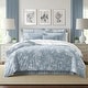 preview thumbnail 3 of 13, Elwood Cornflower Blue Cotton Comforter Set 8 Piece
