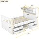 preview thumbnail 4 of 7, Twin Captain Bed with Bookcase Headboard, Shelves, and Four Storage Drawers, White