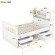 preview thumbnail 4 of 7, Twin Size Captain Platform Kids Bed Frame with Bookcase Headboard, Shelves, 4-Drawers & Removable Storage, Easy Assembly, White