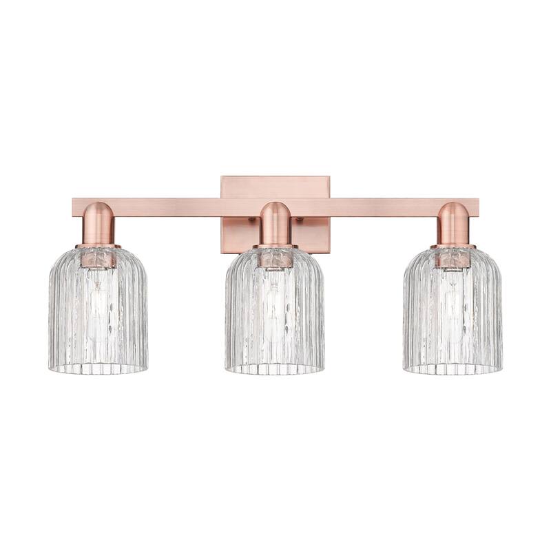 Innovations Lighting 716-3W-11-24 Bridal Veil Vanity Bridal Veil 3 - Antique Copper / Clear