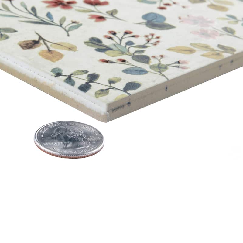 Merola Tile Garden Whisper 9-3/4" x 9-3/4" Porcelain Floor and Wall Tile