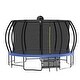 preview thumbnail 1 of 13, 16ft Blue Round Outdoor Trampoline with Enclosure Net and Balance Bar Kids - 192.13" x 192.13"