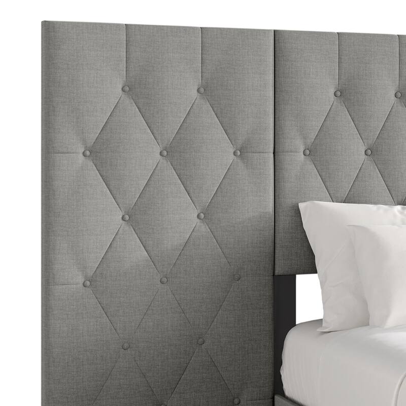 CraftPorch Modern Button Tufted Diamond Bed