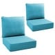 preview thumbnail 102 of 121, Gymojoy 24"x22"x6" Patio Thick Cushions & Pillows Set - Deep Seat Indoor/Outdoor Water & Fade Resistant Two Sets - Pale Blue