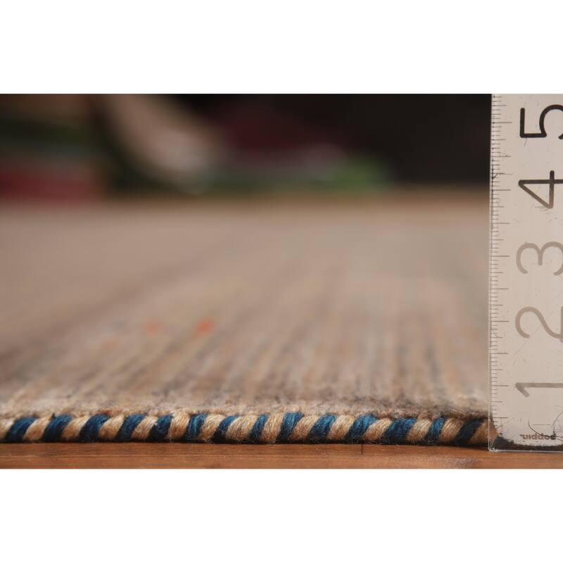 Hand Knotted Oriental 100% Wool Carpet Tribal Tribal Brown Gabbeh Area Rug - 11' 7'' X 9' 0''