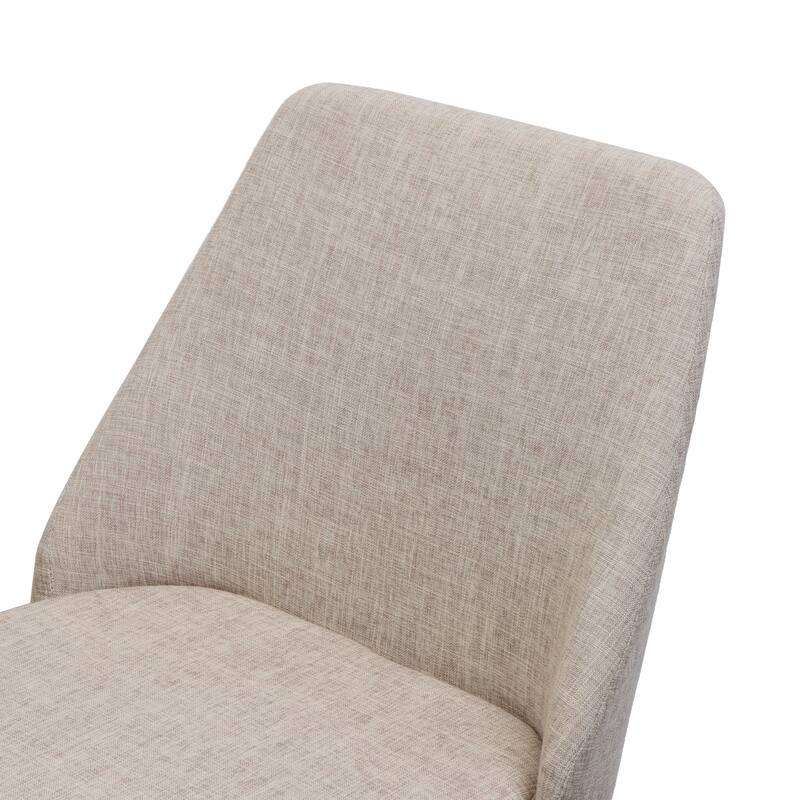 Mid Century Armless Dining Chairs Set of 2, Modern Kitchen Chairs with Metal Legs, Upholstered Accent Chairs for Dining Room