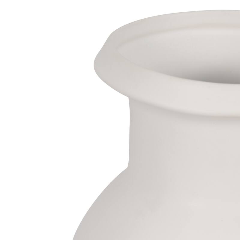 Sagebrook Home White Solid Color Ceramic Tall Slim Vase