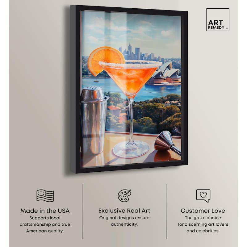 Classy Drink in Australia Shadowbox by Art Remedy