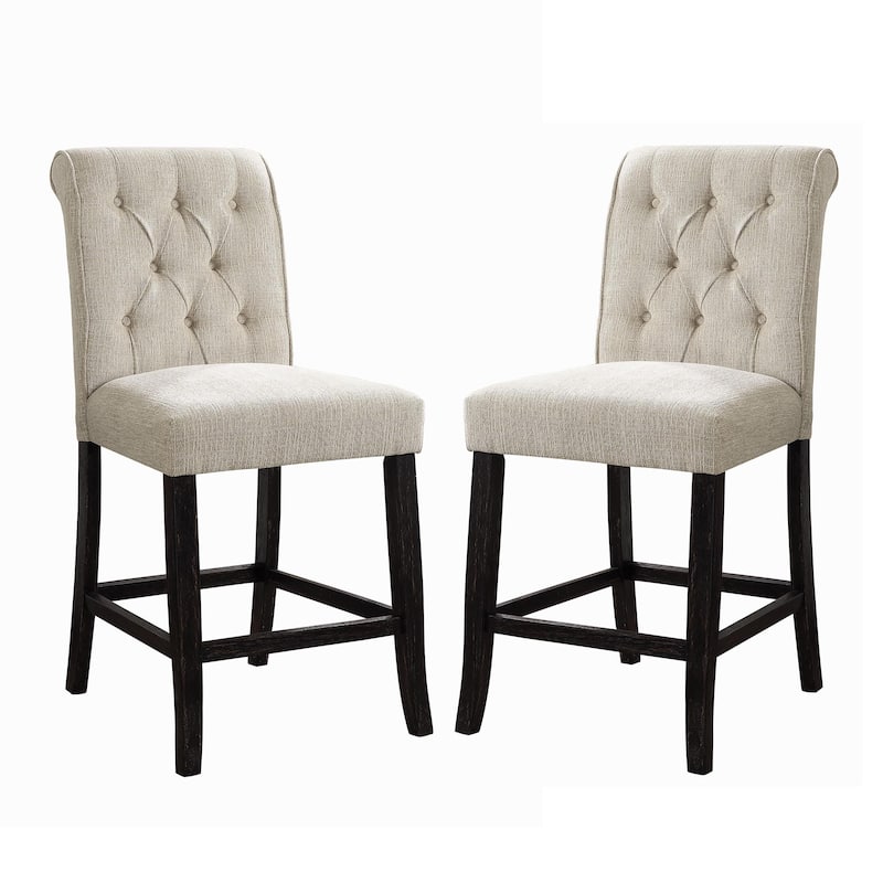 Sheila Rustic Chenille Counter Height Chair (Set of 2) by Furniture of America
