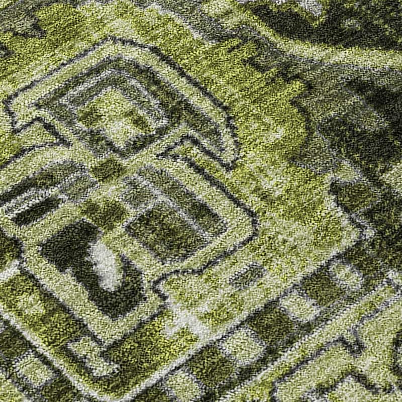 Machine Washable Indoor/ Outdoor Traditional Boho Chantille Rug