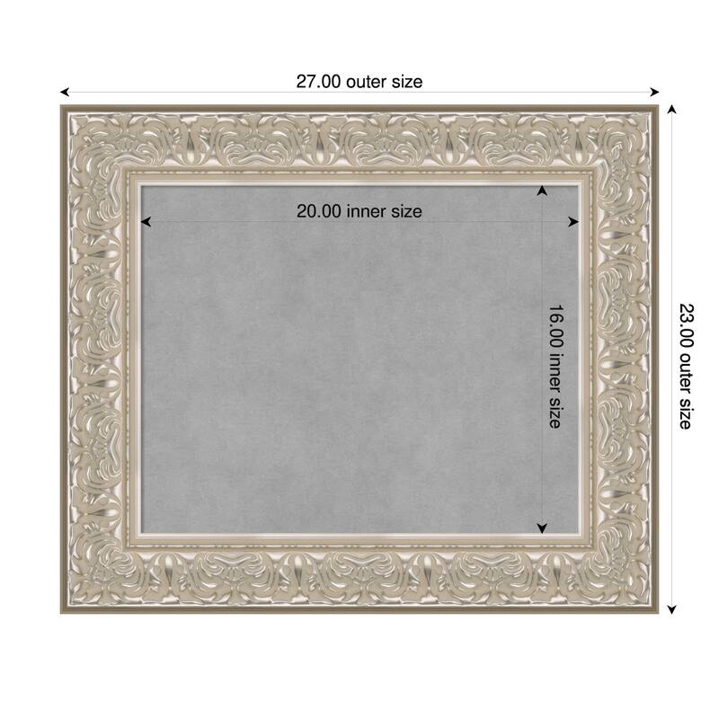 Amanti Art Luxe Black Framed - 27 x 23 in - Luxe Silver Cream