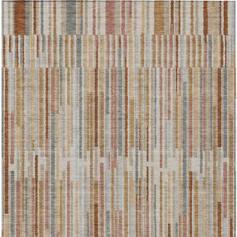 HomeRoots Striped Transitional Rectangle Outdoor Rug