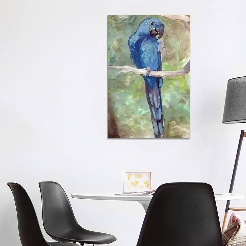 iCanvas "Blue Parrot II" by Stellar Design Studio Canvas Print - 40x26x1.5