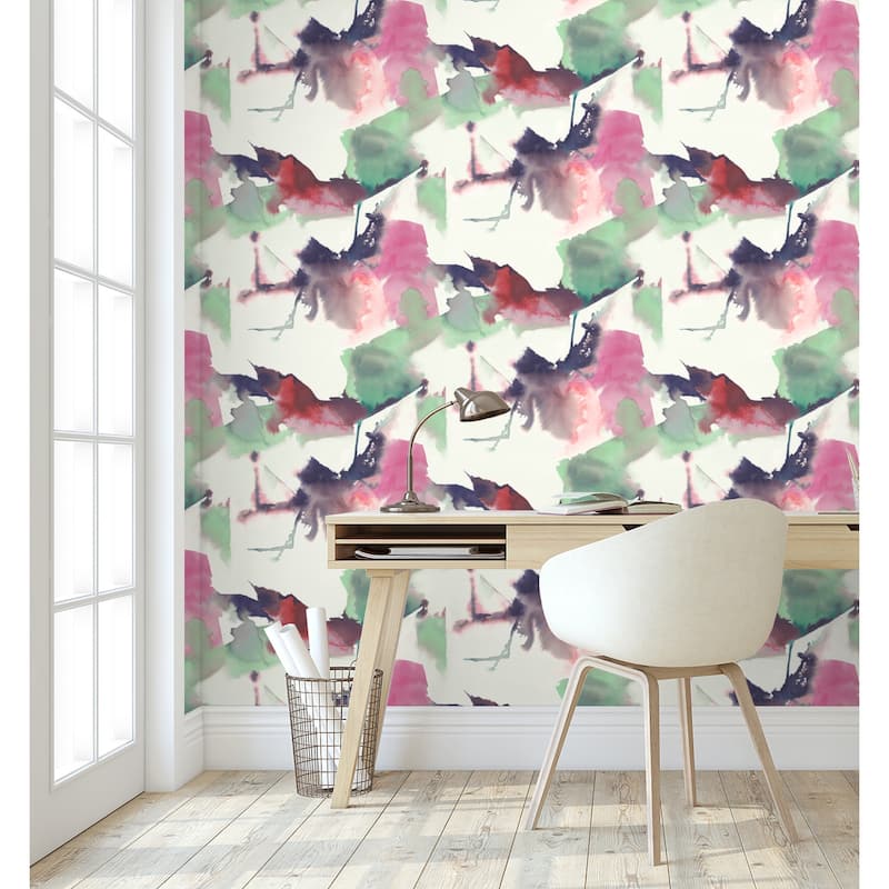 Harry & Grace Watercolor Block Peel and Stick Wallpaper