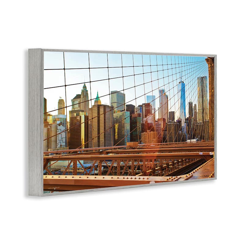Stupell Cityscape Through Bridge Framed Giclee Art Design By Seven Trees Design