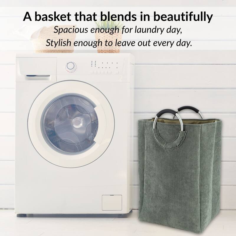 Corduroy Laundry Basket 55L - 14 L x 12 W x 25 H