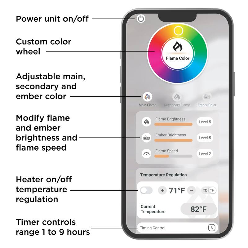 Cleo 76" Smart Landscape Electric Fireplace by Real Flame