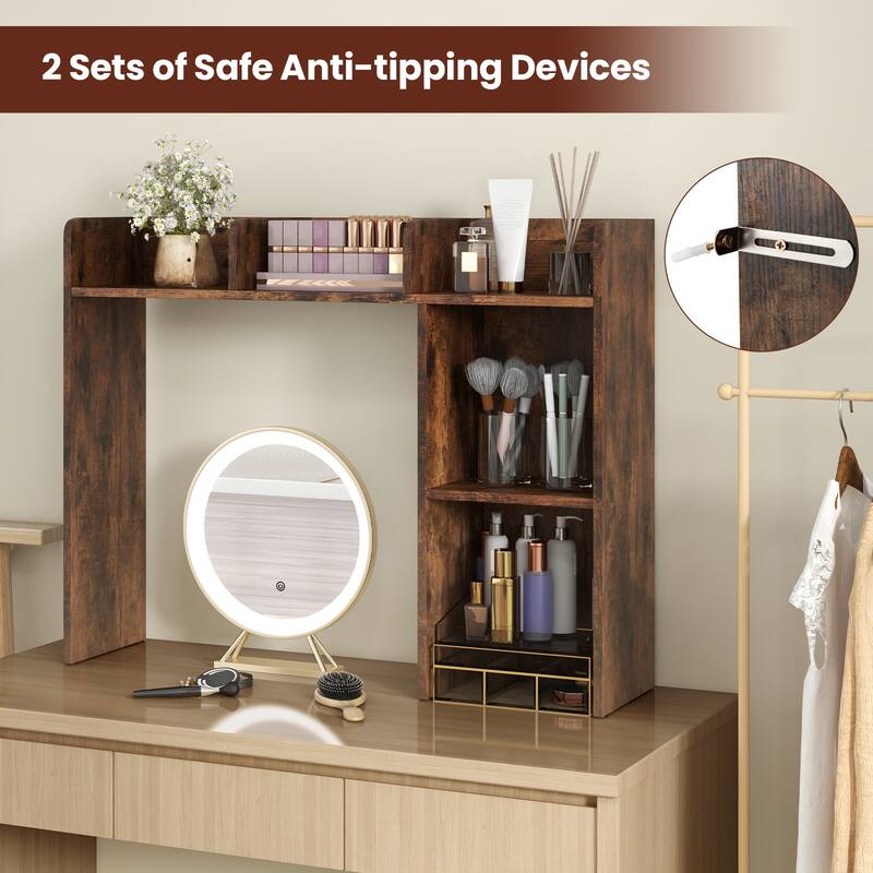 Costway Desk Bookshelf Desktop Storage Organizer Display Shelf Rack