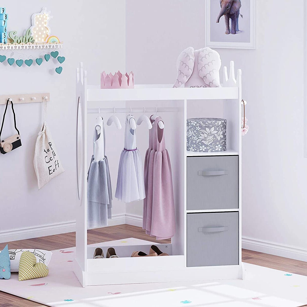 Dress up outlet storage for kids