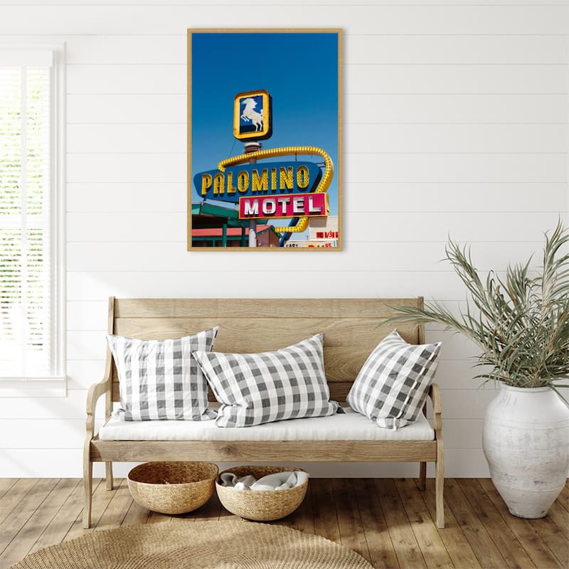 Palomino Motel II by Bethany Young Framed Canvas Wall Art Print - Sylvie Bright Gold