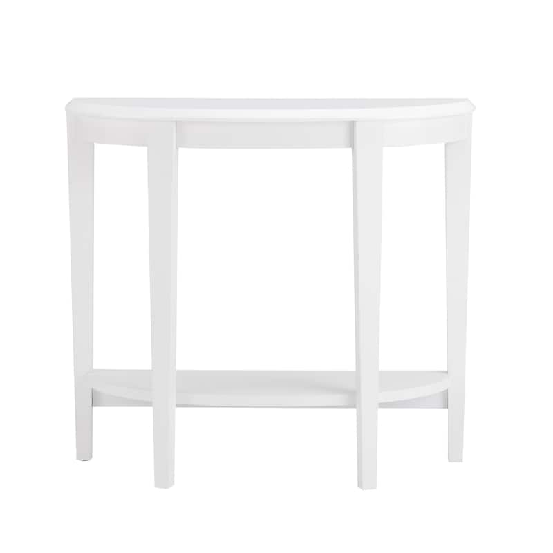 DH BASIC Contemporary Brown Decorative 1-Shelf Half-moon Console Table by Denhour